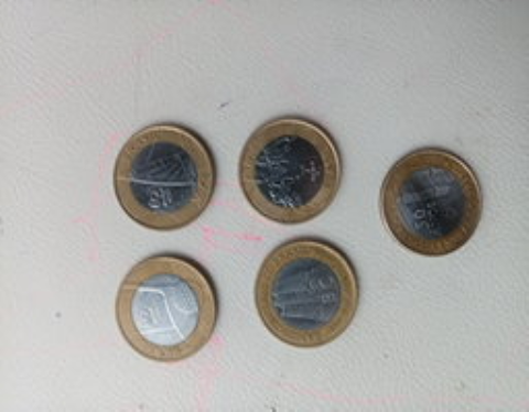 moedas de um real antiga
