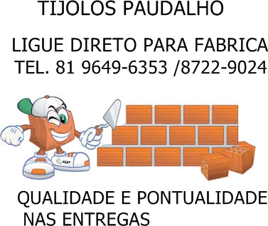 TIJOLOS NA PROMOÇÃO EM ARTHUR LUNDGREN PAULISTA PE